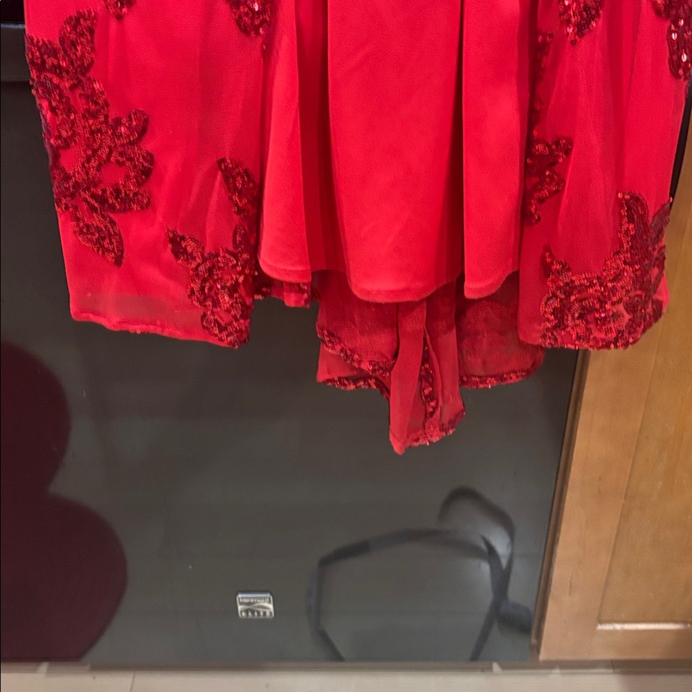Blondie Nites Red One-Shoulder Gown - Picture 6 of 9